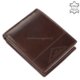 Férfi pénztárca fényes bőrből barna GreenDeed PH1027