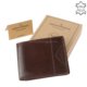 Férfi pénztárca fényes bőrből barna GreenDeed PH1027