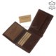 Férfi pénztárca fényes bőrből barna GreenDeed PH1027