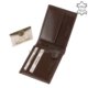 Férfi pénztárca fényes bőrből barna SIV1021