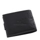 Men's wallet with motorcycle pattern black RFID PIS1021/T