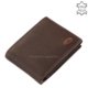 Moška denarnica v naravni darilni škatli GDO1021 temno rjave barve