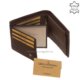 Men's wallet in natural gift box GDO1021 dark brown