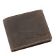 Men's wallet hunting leather dark brown GreenDeed MHN102