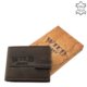 Men's wallet made of hunting leather WILD BEAST brown DVA44