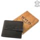 Men's wallet made of hunting leather WILD BEAST black DVA11