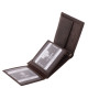 Portefeuille homme en cuir véritable, couleur marron La Scala SFH1021