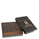 Férfi pénztárca valódi bőrből díszdobozban barna Lorenzo Menotti AFL1021/T