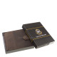 Pánska peňaženka z pravej kože v darčekovom balení hnedá Lorenzo Menotti AFM1027/T