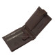 Portefeuille pour homme en cuir véritable dans une boîte cadeau marron Lorenzo Menotti AFP1021/T