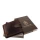 Herenportemonnee van echt leer in een bruine geschenkverpakking Lorenzo Menotti LOR1021/T
