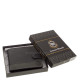 Moška denarnica iz pravega usnja v darilni škatli črna Lorenzo Menotti AFL102/T