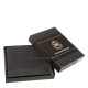Portfel męski wykonany ze skóry naturalnej w pudełku prezentowym w kolorze czarnym Lorenzo Menotti AFL1021