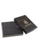 Portfel męski wykonany ze skóry naturalnej w pudełku prezentowym w kolorze czarnym Lorenzo Menotti AFM1021/T