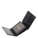 Portefeuille pour homme en cuir véritable dans une boîte cadeau noir Lorenzo Menotti AFP1021
