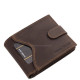 Men's wallet made of genuine leather in a gift box dark brown Lorenzo Menotti FLM09/T