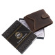 Men's wallet made of genuine leather in a gift box dark brown Lorenzo Menotti FLM6002L/T