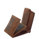 Portefeuille pour homme en cuir véritable dans une boîte cadeau marron clair Lorenzo Menotti AFL1021/T