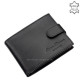 Heren portemonnee gemaakt van echt leer zwart Corvo Bianco Luxury COR08/T