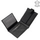 Herrengeldbörse aus echtem Leder schwarz Corvo Bianco Luxury COR09/T