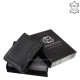 Herrenbrieftasche aus echtem Leder schwarz Corvo Bianco Luxury COR102