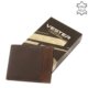 Men's wallet made of genuine leather dark brown VESTER SVV1002
