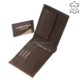 Mænds tegnebog lavet af ægte læder mørkebrun VESTER SVV1002