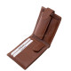 Men's wallet made of genuine leather, light brown, small size La Scala BVS102/T