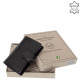 Porte-cartes en cuir GreenDeed de couleur noir-gris SGR2038/PT