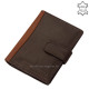 GreenDeed leather card holder in dark brown-light brown color SGR2038/PTL