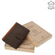 GreenDeed leather card holder in dark brown-light brown color SGR2038/PTL