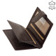 Porte-cartes en cuir GreenDeed de couleur marron foncé-marron clair SGR2038/PTL