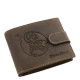 GreenDeed Leather Wallet with Capricorn Zodiac Sign BAK1021/T Dark Brown