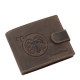 Usnjena denarnica GreenDeed z zodiakalnim vzorcem Oven ARIE1021/T temno rjava