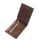 Portefeuille en cuir GreenDeed Balance avec signe du zodiaque MERL1021 marron