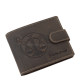Portefeuille en cuir GreenDeed Balance avec signe du zodiaque MERL1021/T marron foncé