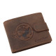 GreenDeed leather wallet with Sagittarius constellation pattern NYIL1021/T brown