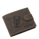Kožená peněženka GreenDeed se vzorem zvěrokruhu Rak RAK1021/T tmavě hnědá