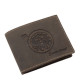 Usnjena denarnica GreenDeed z vzorcem ozvezdja Škorpijon SZKO1021 temno rjava