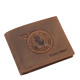 GreenDeed kožni novčanik s uzorkom zviježđa Djevice SZUZ1021 smeđi