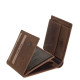 Skórzany portfel GreenDeed z wzorem konstelacji Panny SZUZ1021 brązowy