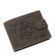 GreenDeed leather wallet with Aquarius constellation pattern AQUA1021/T dark brown