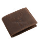 Petit portefeuille de chasse GreenDeed avec motif tête de cerf marron SBF102