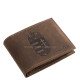 Malá pánská peněženka GreenDeed z pravé kůže se vzorem maďarského znaku MCIM102