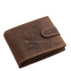 Portafoglio da uomo GreenDeed piccolo in vera pelle con motivo a daino SZVR102/T