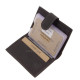 Porte-cartes en cuir véritable de marque GreenDeed noir FGD2038/T