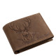 GreenDeed vadász pénztárca szarvasfej mintával barna DEER1021