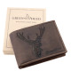 GreenDeed lovska denarnica z vzorcem glave jelena rjava SBF1021
