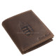 GreenDeed valódi bőr férfi irattartó pénztárca Magyar címer mintával MCIM02 barna
