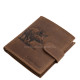 GreenDeed valódi bőr férfi irattartó pénztárca vaddisznó mintával VADD02/T barna